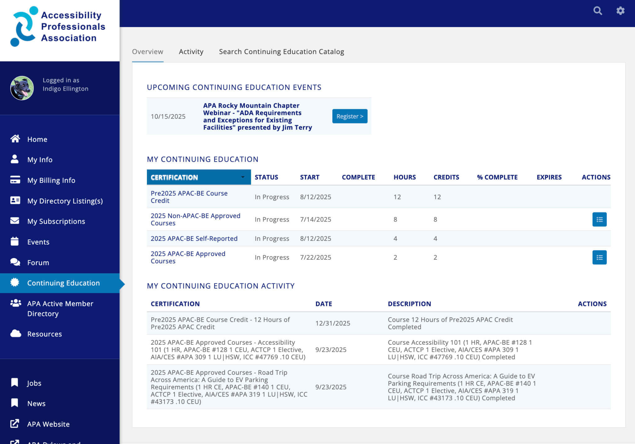 How to Track Your APA Continuing Education - Accessibility ...